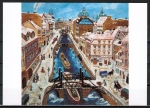 10 gleiche Ansichtskarten von Dorothea Löbel-Bock - "Alt Berlin, Jungfernbrücke" (1973)