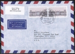Bund 1287 als portoger. MeF mit 2x 80 Pf Reichstag - EZM aus Gebäude-Block 20 auf Luftpost-Brief 5-10g von 1986-1989 in die USA/Code