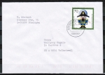 Bund 1486 als portoger. EF mit 70 Pf Weihnachten 1990 auf B-Brief vom ZAG Bsingen von 1993-1995 in die Schweiz, codiert, kleines C6-Format