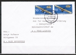 Bund 1523 als portoger. MeF mit 2x 50 Pf Luftpostbeförderung auf Inlands-Brief bis 20g von 1991-1997