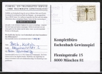 Bund 1548 als portoger. EF mit 60 Pf Quelljungfer auf Inlands-Postkarte von 1991-1993