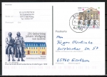 Bund 2028 als Sonder-Ganzsachen-Postkarte PSo 62 mit eingedruckter Marke 100 Pf Weimar - als Inlands-Postkarte von 1999-2002 gelaufen, codiert