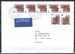 Bund 2224 MeF mit 7x 20 Pf / 0,10 ¤ SWK aus Rolle auf Europa-Brief in die Schweiz, codiert