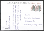 Bund 1339 als portoger. MeF mit 2x 30 Pf SWK als Oberrand-Paar auf Inlands-Postkarte von 1987/1988