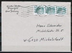 Bund 1342 als portoger. MeF mit 3x 80 Pf SWK aus Rolle auf Inl.-Brief ber 50g von 1992, Rollstempel