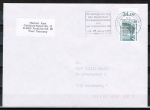 Bund 1342 als portoger. EF mit 80 Pf SWK aus Bogen mit Oberrand auf Inlands-Brief bis 20g von 1987-1989, codiert