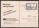 Bund 654 als portoger. EF mit 20 Pf "Freiburg" auf Auslands-Drucksache-Postkarte von 1970 in die Schweiz