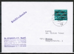 Bund 664 als portoger. EF mit 20 Pf Chemiefaser auf Briefdrucksache bis 20g von 1971