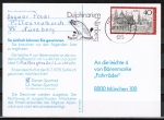 Bund 788 als portoger. EF mit 40 Pf Aachen auf Inlands-Postkarte von 1974-1978 im Ankauf gesucht !