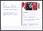 Bund 3940 als portoger. EF mit 95 Cent Hildegard Knef auf Inlands-Postkarte von 2025-2026, codiert