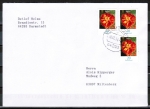 Bund 2471 als portoger. MeF mit 3x 20 Ct. Blumen / Tagetes aus Rolle auf Inlands-Brief bis 20g von 2014, codiert
