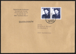 Bund 1575 als portoger. MeF mit 2x 100 Pf Nelly Sachs auf Briefdrucksache 50-100g von 1991-1993, 14x20 cm