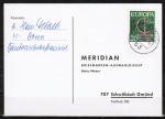 Bund 519 als portoger. EF mit 20 Pf Europa 1966 "Segelschiff" auf Inlands-Postkarte von 1966-1968
