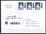 Bund 3895 Skl. (Mi. 3896) als portoger. MeF mit 3x 125 Cent Briefe-DS als Skl.-Marke auf Inlands-�bergabe-Einschreib-Brief 20-50g von2025-2026, codiert