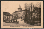 Ansichtskarte Bad Knig, Schloss mit Kriegerdenkmal, gelaufen - Marke entfernt - dadurch kleine Knitter, ca. 1925 / 1930