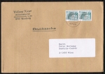 Bund 1342 als portoger. MeF mit 2x 80 Pf SWK aus Rolle auf Ausl.-Drucksache 50-100g von 1989-1993 nach sterreich, AnkStpl., 14x20 cm
