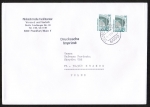 Bund 1342 als portoger. MeF mit 2x 80 Pf SWK D/u.g. aus MH auf Ausl.-Drucksache 50-100g von 1989-1993 nach Polen, AnkStpl., 14x20 cm