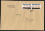 Bund 1530 als portoger. MeF mit 2x 60 Pf ICE auf Auslands-Drucksache 20-50g von 1991-1993 nach Frankreich, 14x20 cm