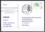 Berlin 716 als portoger. EF mit 60 Pf Sport 1984 auf Postkarte von 1984-1991 von Berlin ins Bundesgebiet