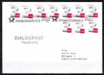 Bund 2964 Skl. (Mi. 2967) als portger. MeF mit 10x 3 Cent Erg.-Marke als Skl.-Marke auf Inlands-Dialogpost-Postkarte vom Dezember 2023, codiert