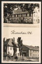 Ansichtskarte Rietschen, mit Greiners Gasthof, gelaufen 1956