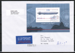 Bund 2589 als portoger. EF mit 170 Cent Zeppelin-Block 2007 auf �bersee-Luftpost-Brief bis 20g von 2007-2010 nach China, AnkStpl.