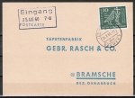 Bund 330 als portoger. EF mit 10 Pf Eucharistischer Kongress auf Inlands-Postkarte von 1960-1962
