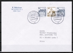 Bund 913+914+913 LS o.g. als portoger. Zdr.-EF mit 10+30+10 Pf B+S Zdr. oben geschnitten aus Letterset-MH auf VGO-Brief von Mrz 1991 n. Polen, AnkStpl.