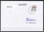 Bund 1037 als portoger. EF mit brauner 40 Pf B+S - Marke aus Rolle auf Drucksache bis 20g vom ZAG Bsingen in die Schweiz von 1988