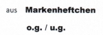 Marken aus Markenheftchen oben / unten geschnitten