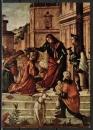 Ansichtskarte von Vittorio Carpaccio (1455-1526) - "St. Georg tauft den König Aja und seinen Hofstaat"