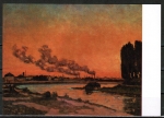 Ansichtskarte von Armand Guillaumin (1841.1927) - "Sonnenuntergang in Ivry" (Luovre)