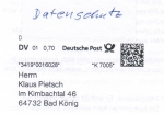 Hier eine "DV-Freimachung" der Deutschen Post AG ...