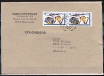 Bund 1417 als portoger. MeF mit 2x 60 Pf Europa 1989 auf Auslands-Drucksache 20-50g von 1989-1993 nach sterreich, AnkStpl.