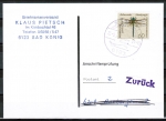 Bund 1549 als portoger. EF mit 60 Pf Mosaikjungfer auf Anschriftenprfungs-Postkarte von 1991-1992, rs. mit Prf-Stpl.