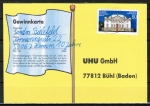 Bund 1625 als portoger. EF mit 80 Pf Staatsoper Berlin auf Inlands-Postkarte von 1993-1997