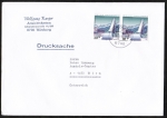 Bund 1650 als portoger. MeF mit 2x 60 Pf Sport 1993 auf Auslands-Drucksache 20-50g vom Februar-Mrz 1993 nach sterreich, AnkStpl. 14x20 cm