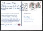Bund 1339 als portoger. MeF mit 2x 30 Pf SWK aus Rolle auf Inlands-Postkarte von 1987-1993