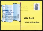 Bund 1340 - 50 Pf SWK aus Rolle auf unterfrankierter Inlands-Postkarte vom August 1997, codiert