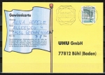 Bund 1342 als portoger. EF mit 80 Pf SWK aus Rolle auf Inlands-Postkarte von 1993-1997, codiert