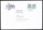 Bund 1533 als portoger. MeF mit 2x 80 Pf SWK geschnitten aus Skl.-MH auf Ausl.-Drucksache 50-100g nach Estland, AnkStpl. 14x20 cm