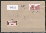 Bund 1562 als portoger. MeF mit 2x 400 Pf SWK aus Rolle auf Inl.-Wertbrief bis 20g von 1992-1994