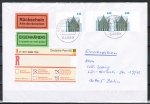 Bund 1937 als portoger. MeF mit 3x 440 Pf SWK aus Bogen mit Seitenrand auf Inlands-Einschr.-Eigenhndig-Rckschein-Brief 20-50g von 1997-2002, codiert