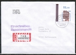 Bund 1746 als portoger. EF mit 550 Pf SWK aus Bogen als Ober-Eckrand auf Inl.-Einschreibe-Brief 20-50g von 1994-1997
