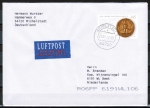 Bund 2516 als portoger. EF mit 145 Cent Goldene Bulle als Skl.-Marke auf Auslands-Kompakt-Brief 20-50g von 2011-2012 in die Niederlande, codiert