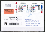 Bund 3894 als portoger. MeF mit 2x 290 Cent TU Clausthal auf Inl.-�bergabe-Einschreibe-R�ckschein-Brief bis 20g von 2025-2026, codiert
