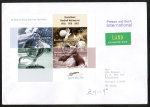 Bund 2578 + 2585-2587 als portoger. EF mit 45+55+55+145 Cent Sport-Philatelieblock 2007 auf C5-B�chersendung von 2014 nach China, Ank.-Stpl.