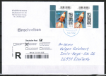 Bund 3870 als portoger. MeF mit 2x 180 Cent Briefe-DS aus Bogen mit OR/ER auf Inlands-berg.-Einschreibe-Brief bis 20g von 2025-2026, codiert