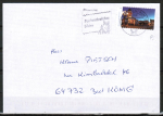 Bund 2983 Skl. (Mi. 2987) als portoger. EF mit 58 Cent Berlin Gendarmenmarkt links weiss als Skl.-Marke auf Inlands-Brief bis 20g von 2013, codiert