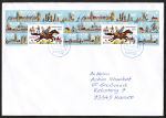 Bund 3545 als portoger. MeF mit 2x 80 Cent EZM aus Postreiter-Block auf Inlands-Brief 14x20 cm von 2022-2024, 20 cm lang